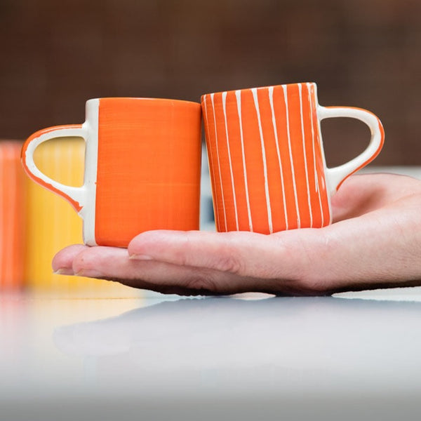 orange espresso cups at details by mr k
