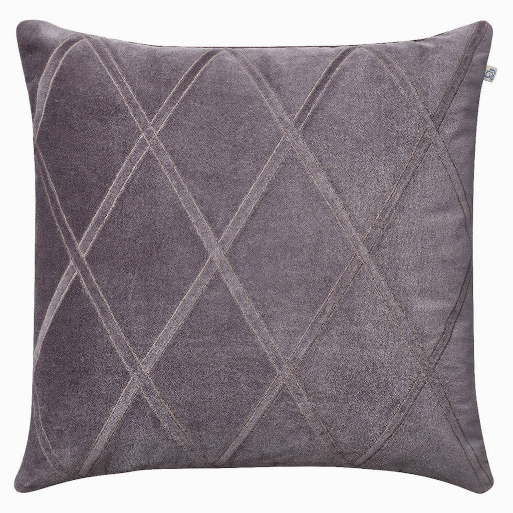 Orissa Velvet Cushion - Grey SALE