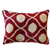 Silk Velvet Cushion N. 302 - Creme + Crimson