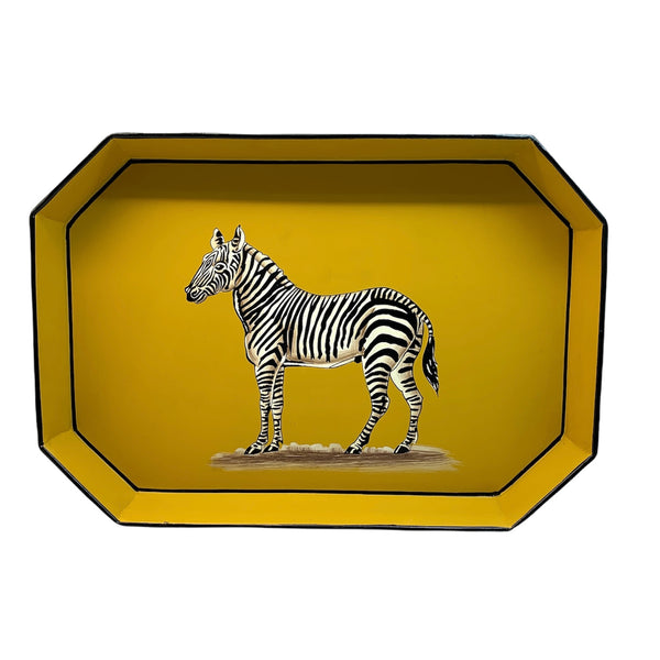 Handpainted Iron Tray - Zebra