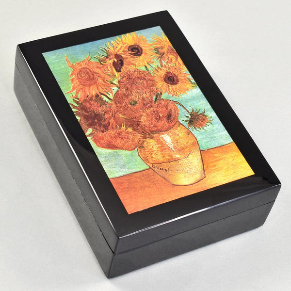 lacquer box van gogh's sunflower at details by mr k