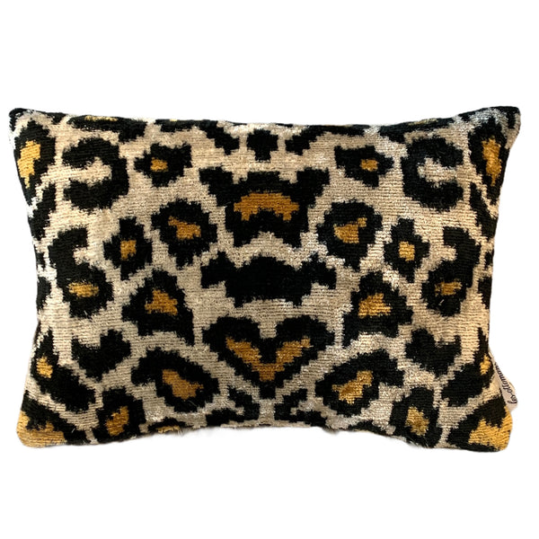 Silk Velvet Cushion N. 283 - Creme / Black