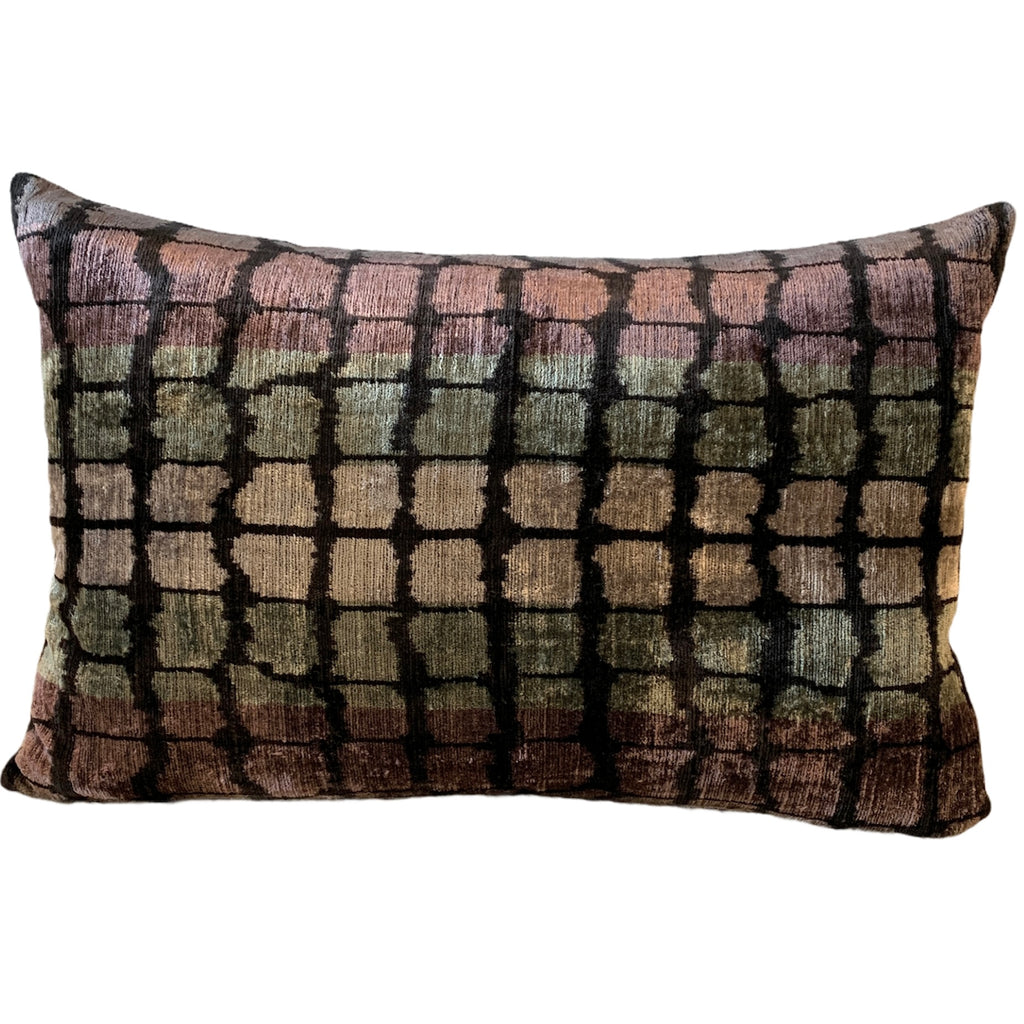 Silk Velvet Cushion N. 501 - Grey Tiles SALE