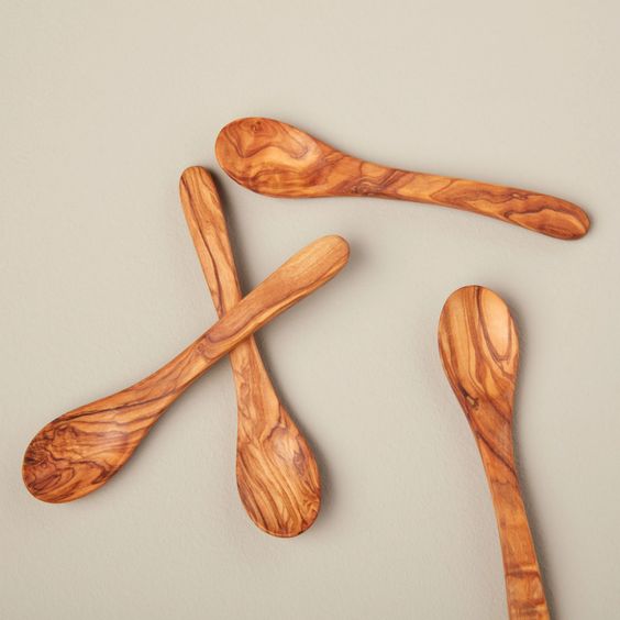 Olive Wood Spoon Set X 4