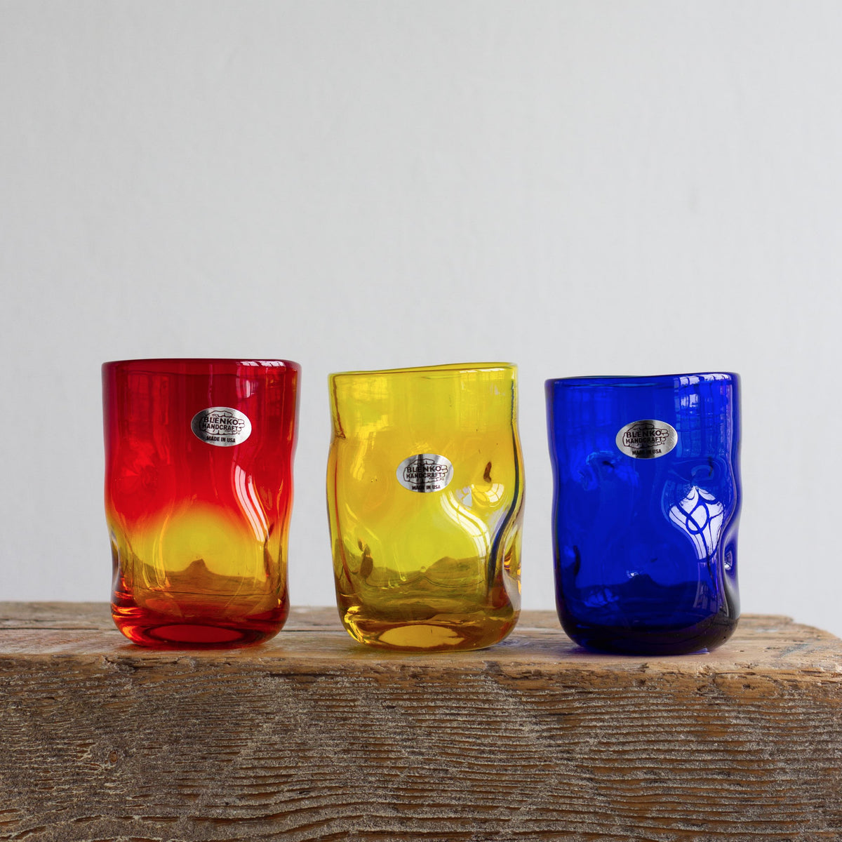 Dimple Drinking Glasses & Carafe - Blenko – Artifacts Gallery