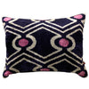 Silk Velvet Cushion N. 640 - Black + Creme