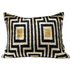 Silk Velvet Cushion N. 644 - Black