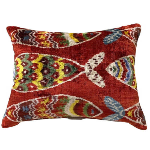 Silk Velvet Cushion N. 649 - Red