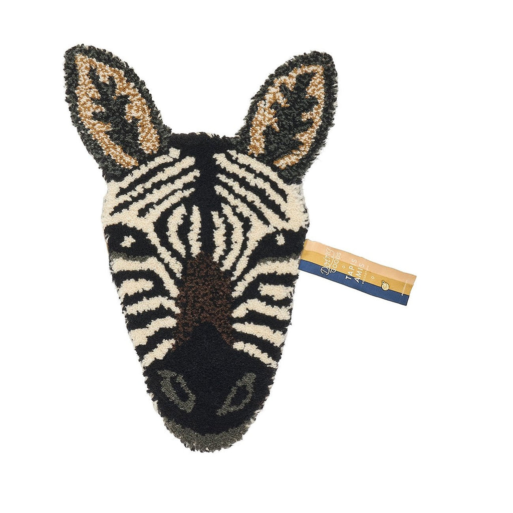 Stripey Zebra Head Rug