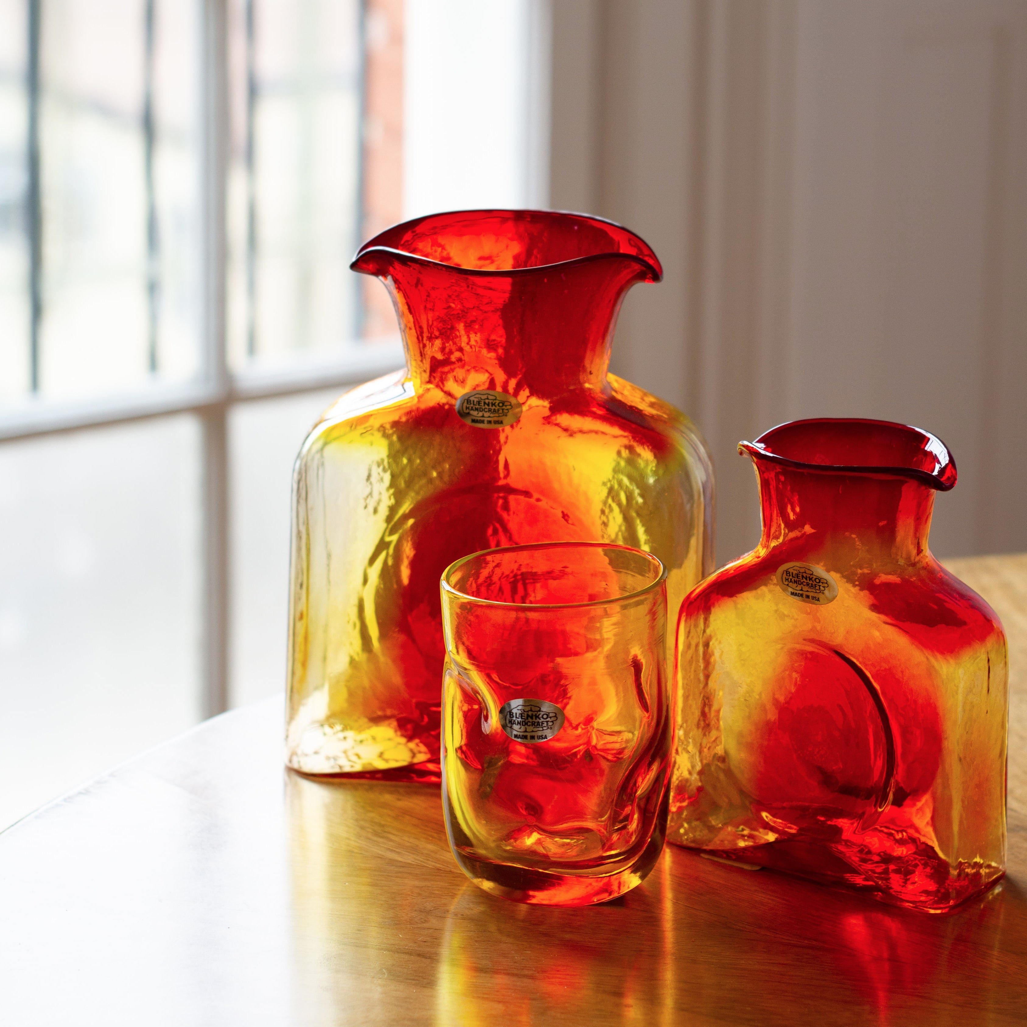 Blenko Glass Water Bottle, Decanter, Vase, Pitcher, Carafe
